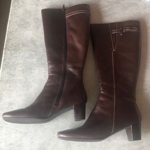 Ecco tall boot brown - size 39